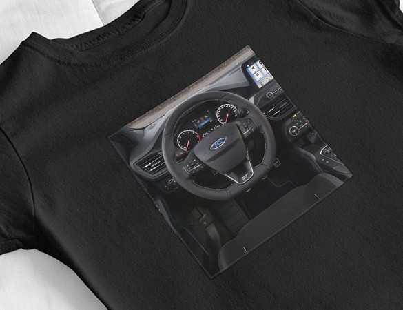 Bluzka damska z naszywką Ford kierownica