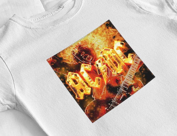 Bluzka damska z naszywką AC/DC On Fire