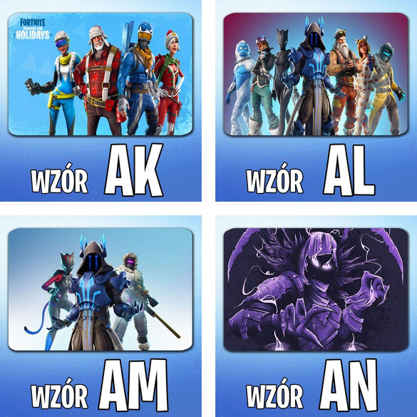 Podkładka pod mysz FORTNITE 60x40cm wzory + imię