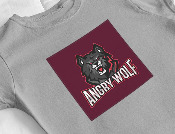Bluzka damska z naszywką Angry Wolf