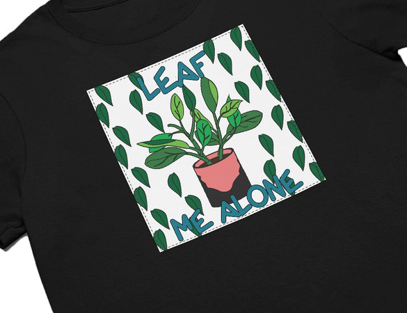 Koszulka z naszywką Leaf me alone