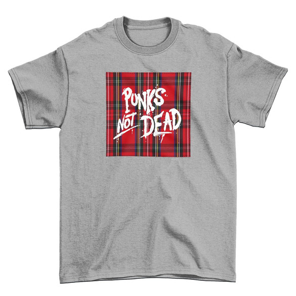 Koszulka z naszywką Punks Not Dead 01