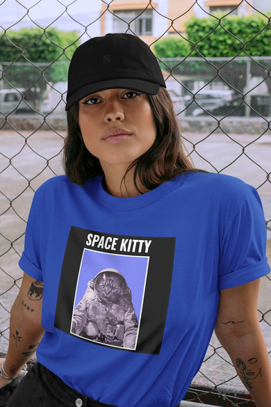 Koszulka z naszywką Space kitty