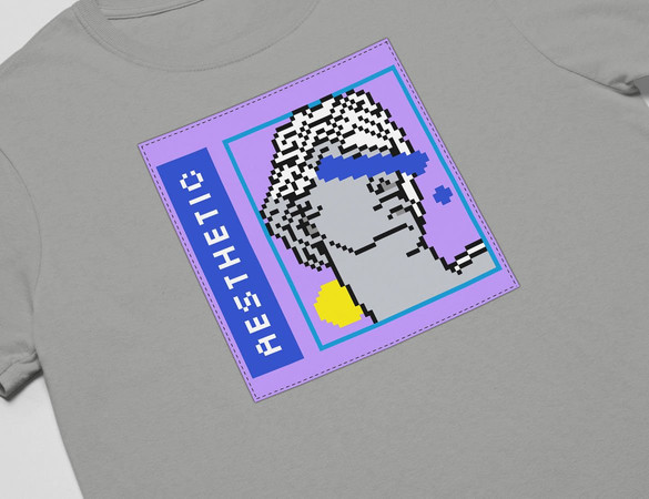 Koszulka z naszywką Aesthetic