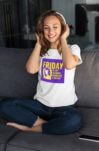 Bluzka damska z naszywką Friday – woman