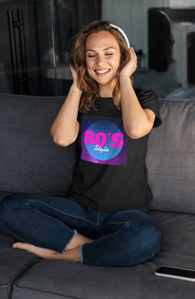 Bluzka damska z naszywką 80's Style