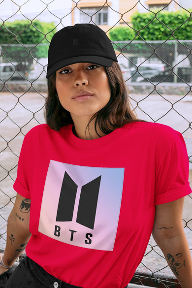 Koszulka z naszywką BTS LOGO 02