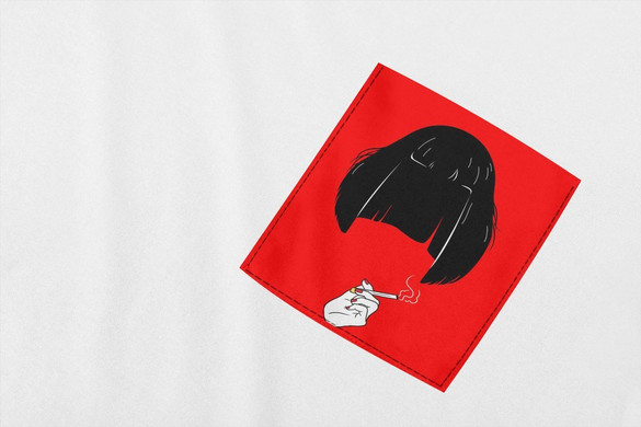 Koszulka z kieszonką PULP FICTION MIA