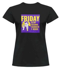 Bluzka damska z naszywką Friday – man