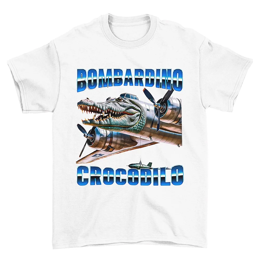 Koszulka Italian Brainrot Bombardino Crocodilo Biała 12-14 lat
