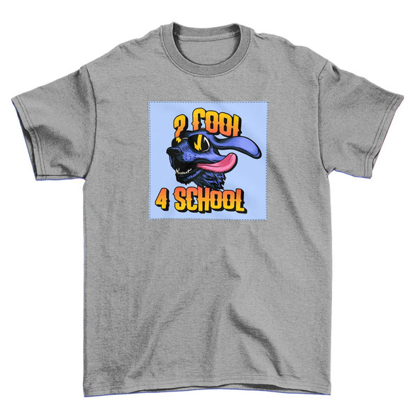 Koszulka z naszywką 2 cool 4 school