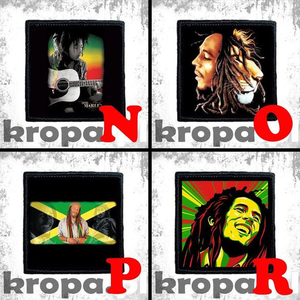Naszywka BOB MARLEY 10 x 10 cm  Dużo Wzorów!