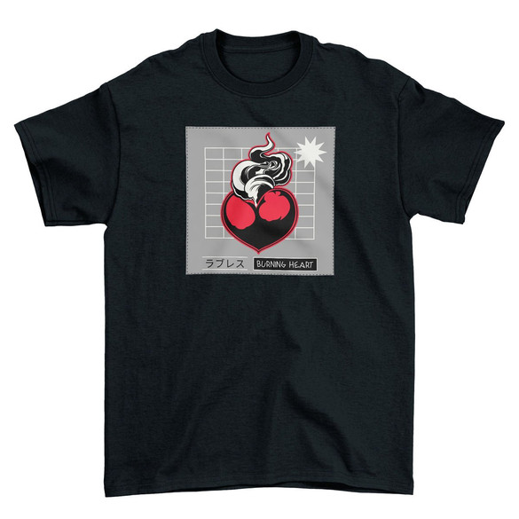 Koszulka z naszywką Burning heart