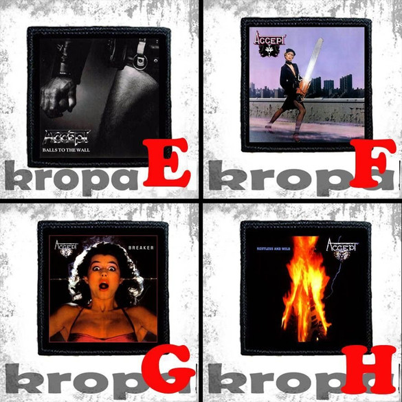 Naszywka ACCEPT 8 X 8 cm Dużo Wzorów!