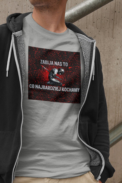 Koszulka z naszywką Lubię zapierd..lać 03