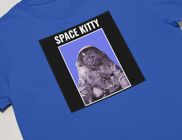 Koszulka z naszywką Space kitty