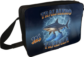 Torba na ramię Italian Brainrot Tralalero Tralala z piorunami