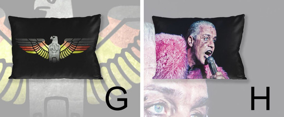 Zestaw RAMMSTEIN poduszka+kubek+GRATIS  WZORY