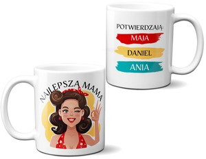 Kubek dla Mamy NAJLEPSZA MAMA + IMIĘ 05