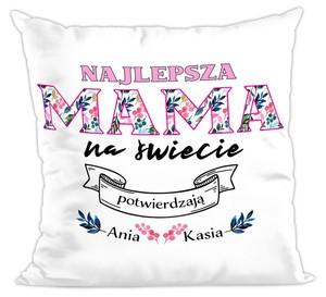 Poduszka Dla Mamy Najlepsza Mama + imiona dzieci