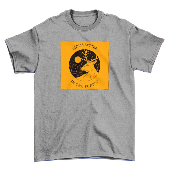 Koszulka z naszywką Life is better...