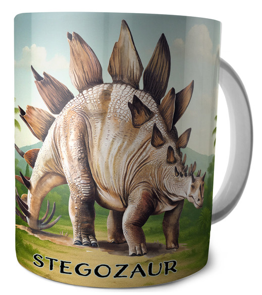 Kubek Dinozaury Stegozaur z imieniem dziecka