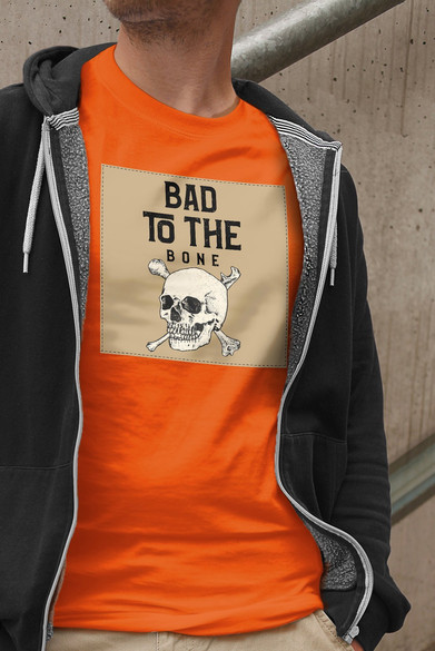 Koszulka z naszywką Skull : Bad to the...