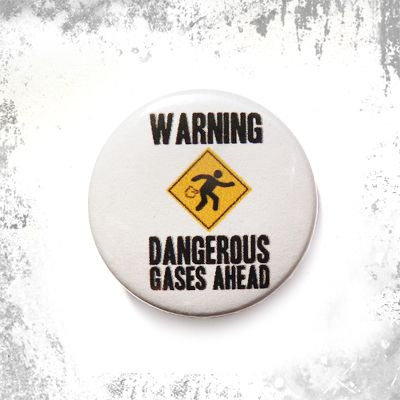 Przypinka WARNING DANGEROUS GASES AHEAD