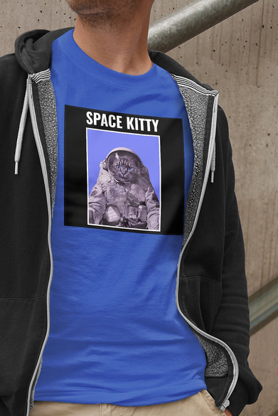 Koszulka z naszywką Space kitty