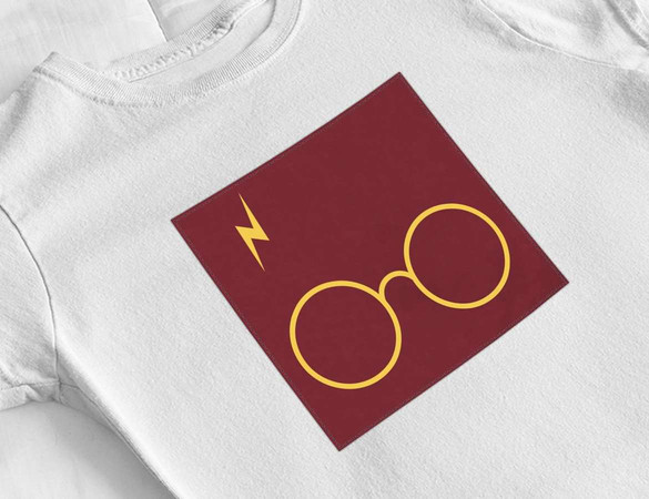 Bluzka damska z naszywką Harry Potter glasses