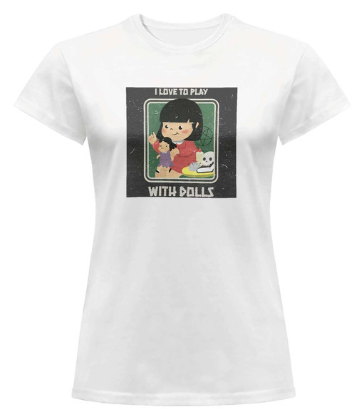 Bluzka damska z naszywką I love to play...