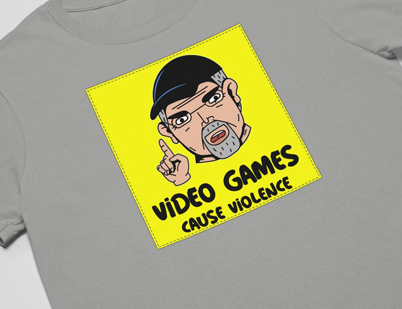 Koszulka z naszywką Video games...