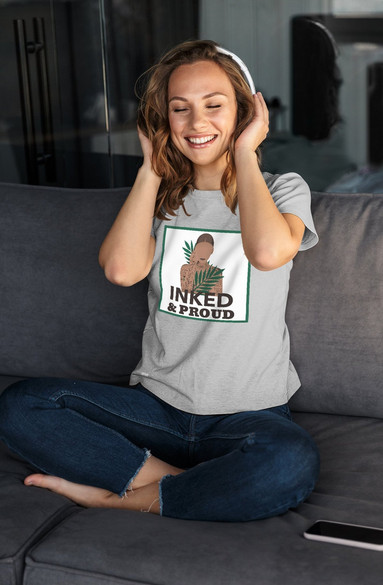 Bluzka damska z naszywką Inked&Proud