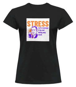 Bluzka damska z naszywką STRESS