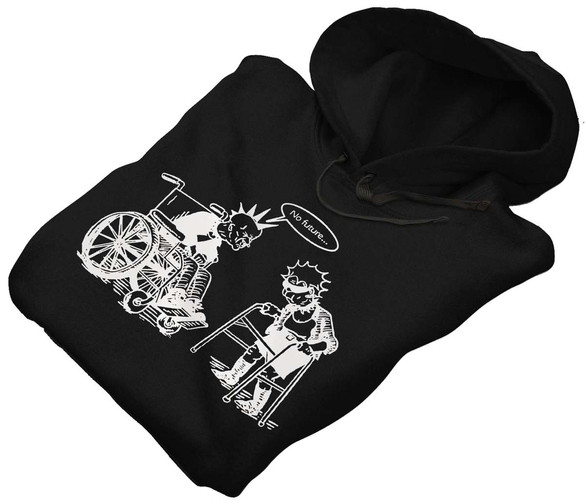 Bluza No future, old punks + Twój napis