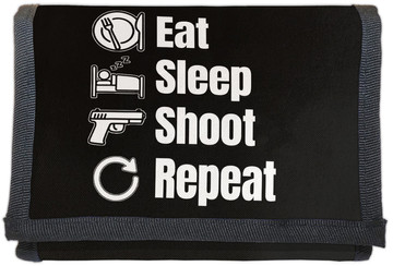 Portfel dla strzelca Eat Sleep Shoot Repeat Repeat