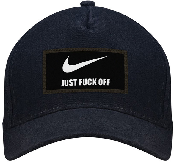 Czapka JUST FUCK OFF bejsbolówka z naszywką
