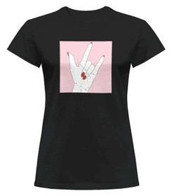 Bluzka damska z naszywką Sweet Metal Gesture