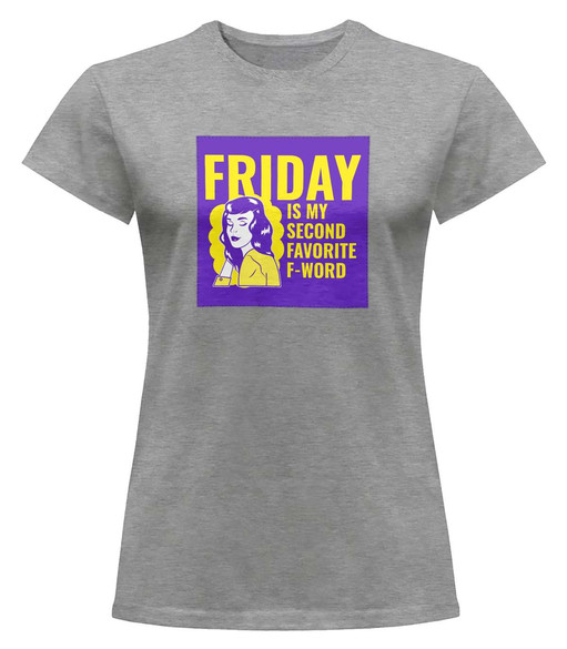 Bluzka damska z naszywką Friday – woman