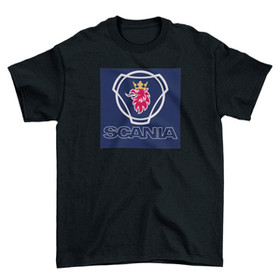 Koszulka z naszywką Scania logo blue