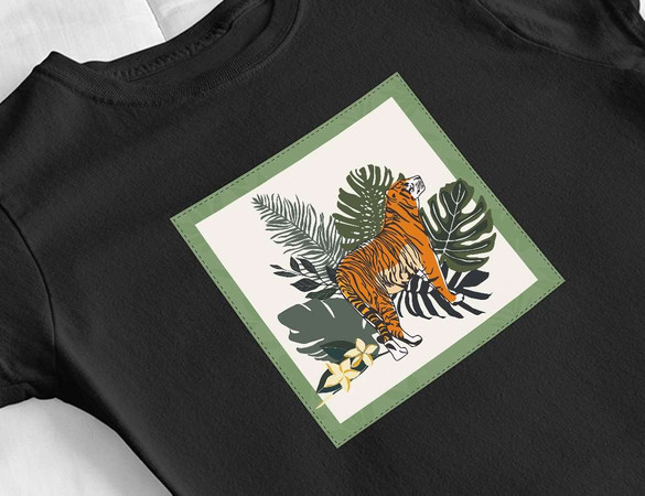 Bluzka damska z naszywką Tiger/Nature