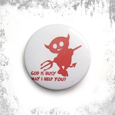 Przypinka GOD IS BUSY