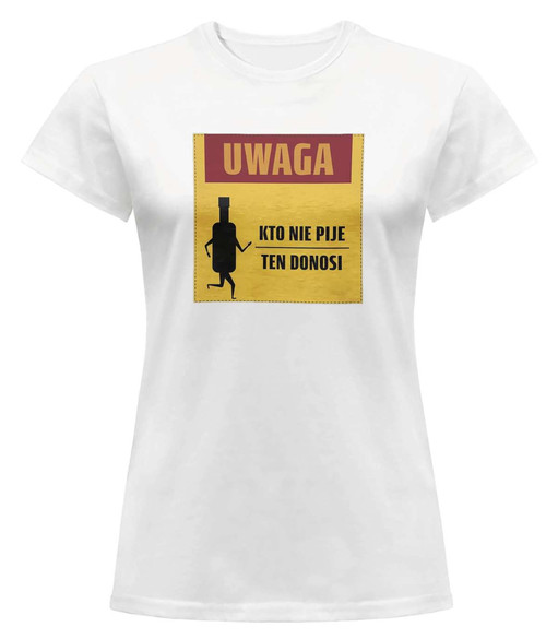 Bluzka damska z naszywką PRL- kto nie pije...