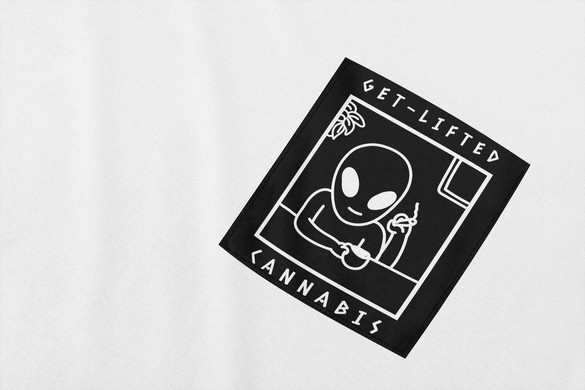 Koszulka z kieszonką GET-LIFTED CANNABIS