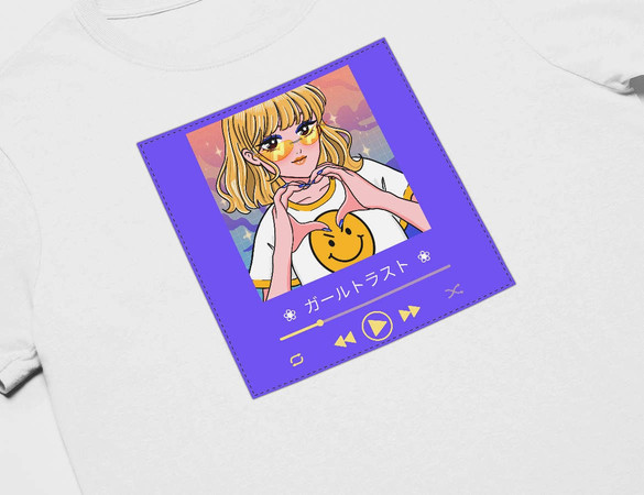 Koszulka z naszywką  Music window