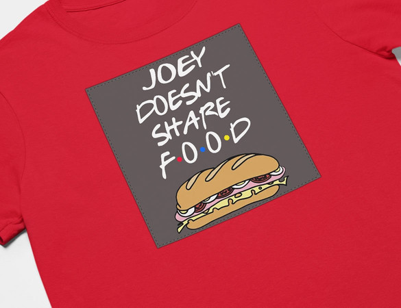 Koszulka z naszywką Friends food