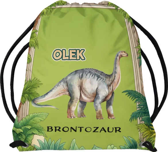 Worek Dinozaury Brontozaur z imieniem na zamówienie