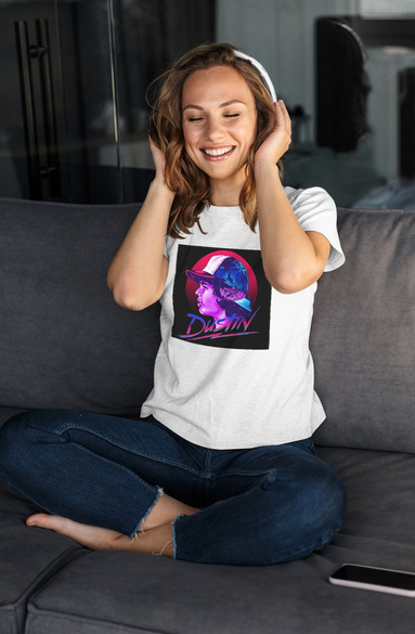 Bluzka damska z naszywką Stranger Things Dustin