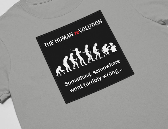 Koszulka z naszywką Human reVOLUTION
