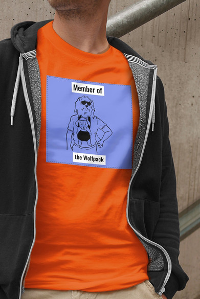 Koszulka z naszywką  Member of the Wolfpack